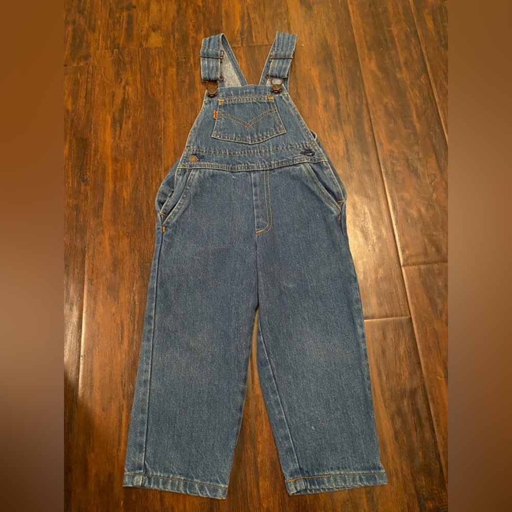 Vintage Levi’s Denim Overalls size 3t orange tab